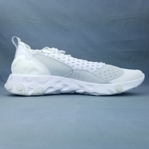 Nike React Sertu Men's Lifestyle Shoes White Suede Woven AT5301 100 (No Box Top) - Picture 4 of 7